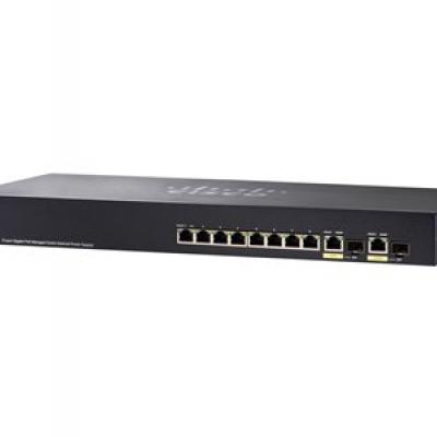 Cisco Small Business SG355-10P - Switch - managed - 8 x 10/100/1000 (PoE+) + 2 x combo Gigabit SFP
