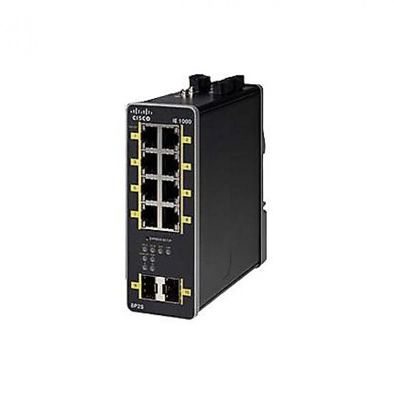 Cisco Industrial Ethernet 1000 Series - Switch - 8 x 10/100/1000 (PoE+) + 2 x 1000Base-X SFP (uplink) - DIN rail mountable