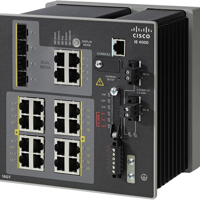 Cisco Industrial Ethernet 4000 Series - Switch - 4 x combo SFP + 4 x combo Gigabit SFP - DIN rail mountable