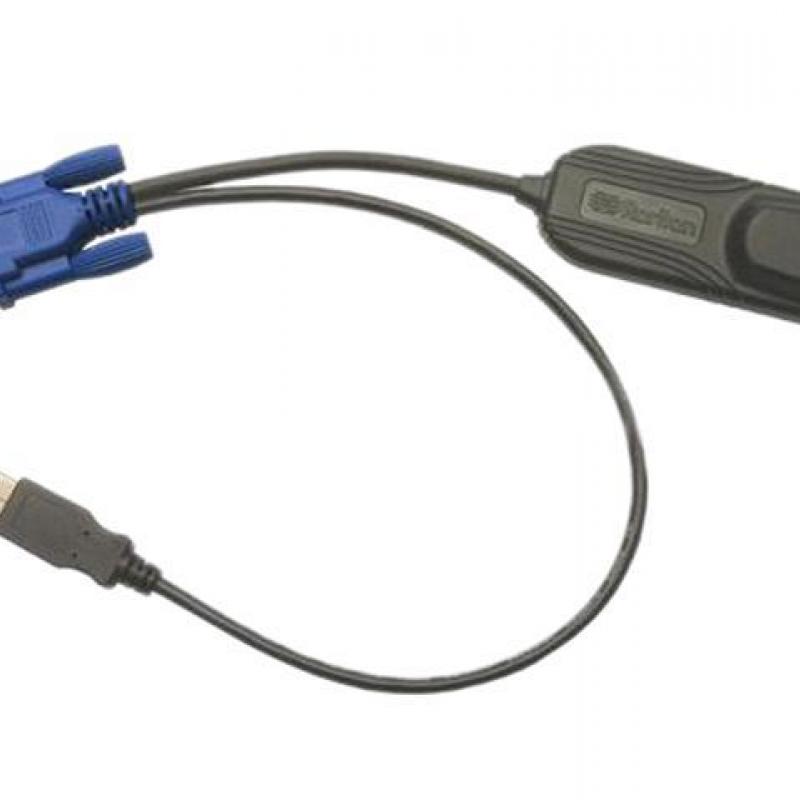 Raritan - Video / USB cable - HD-15 (VGA)/ USB (power only) to HD-15 (VGA) (M) - thumbscrews